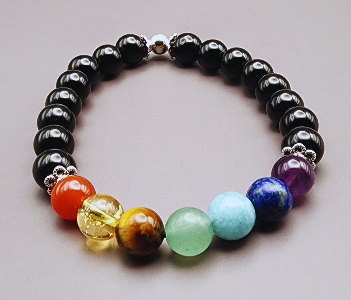 7-Chakra Hematite Healing Bracelet